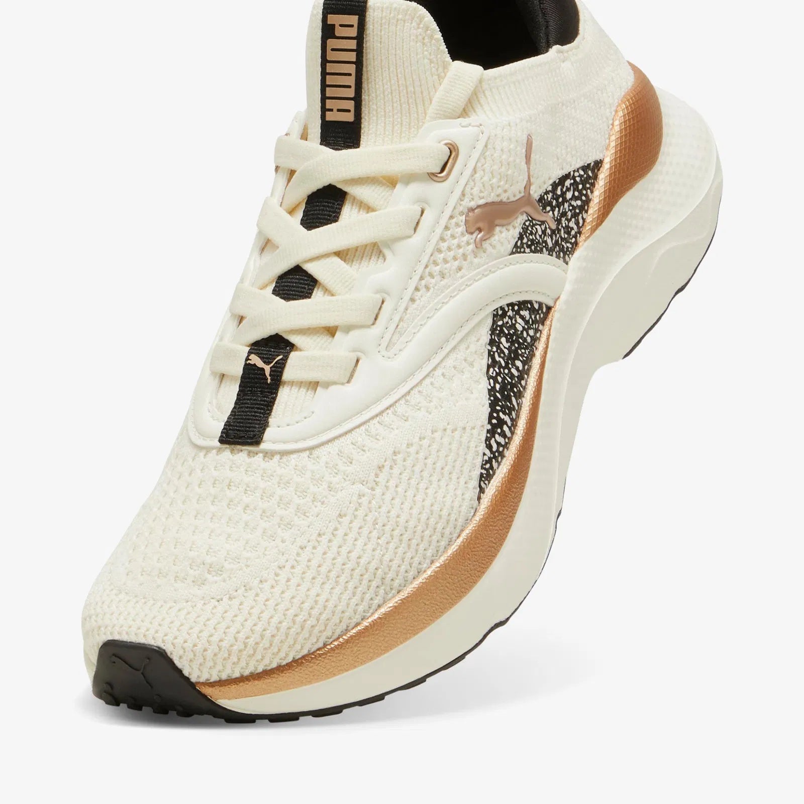 Puma Softride Mayve Leopard II Kadın Koşu Ayakkabısı - Bej