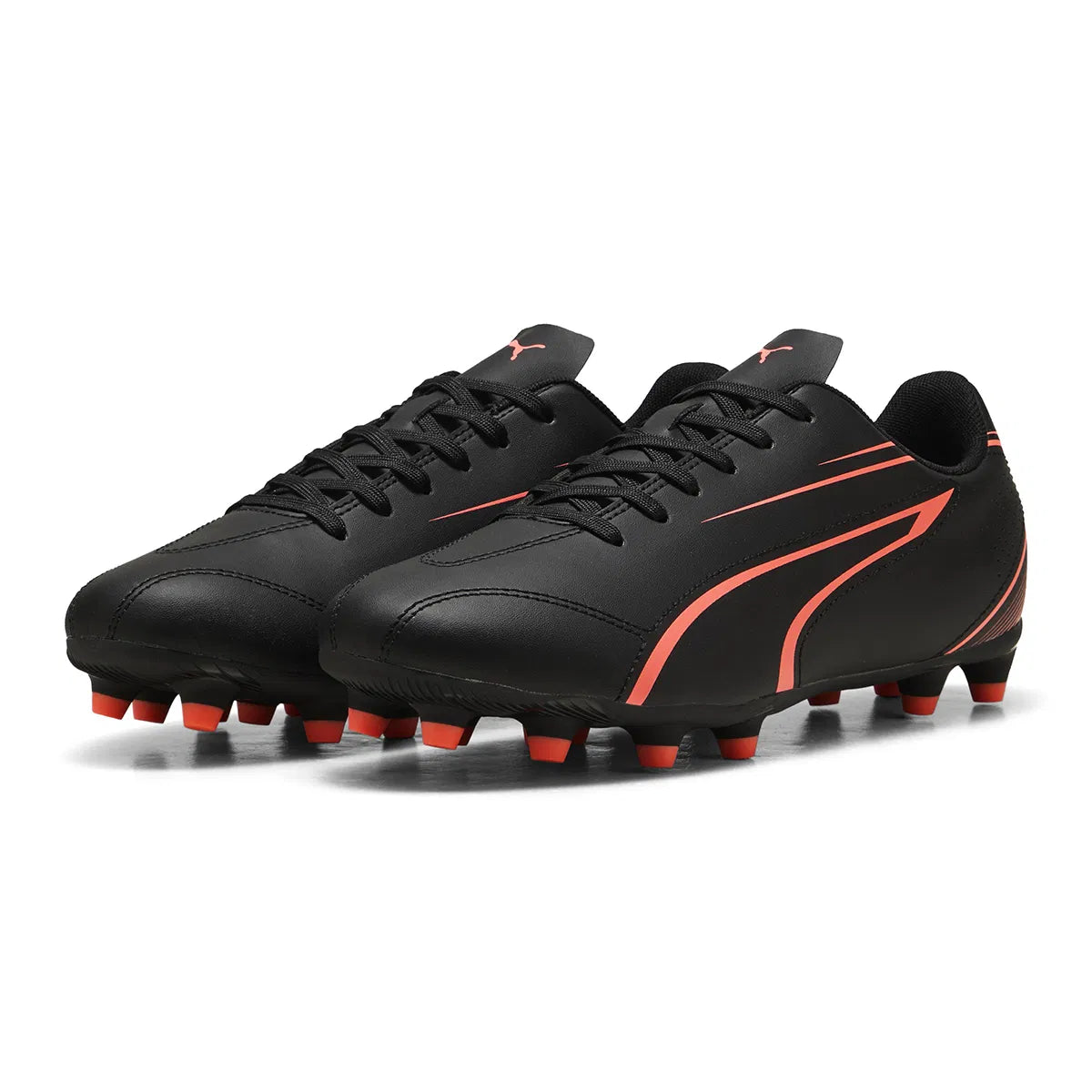Puma Vıtorıa Fg/Ag Erkek Black-Glowing Red Krampon