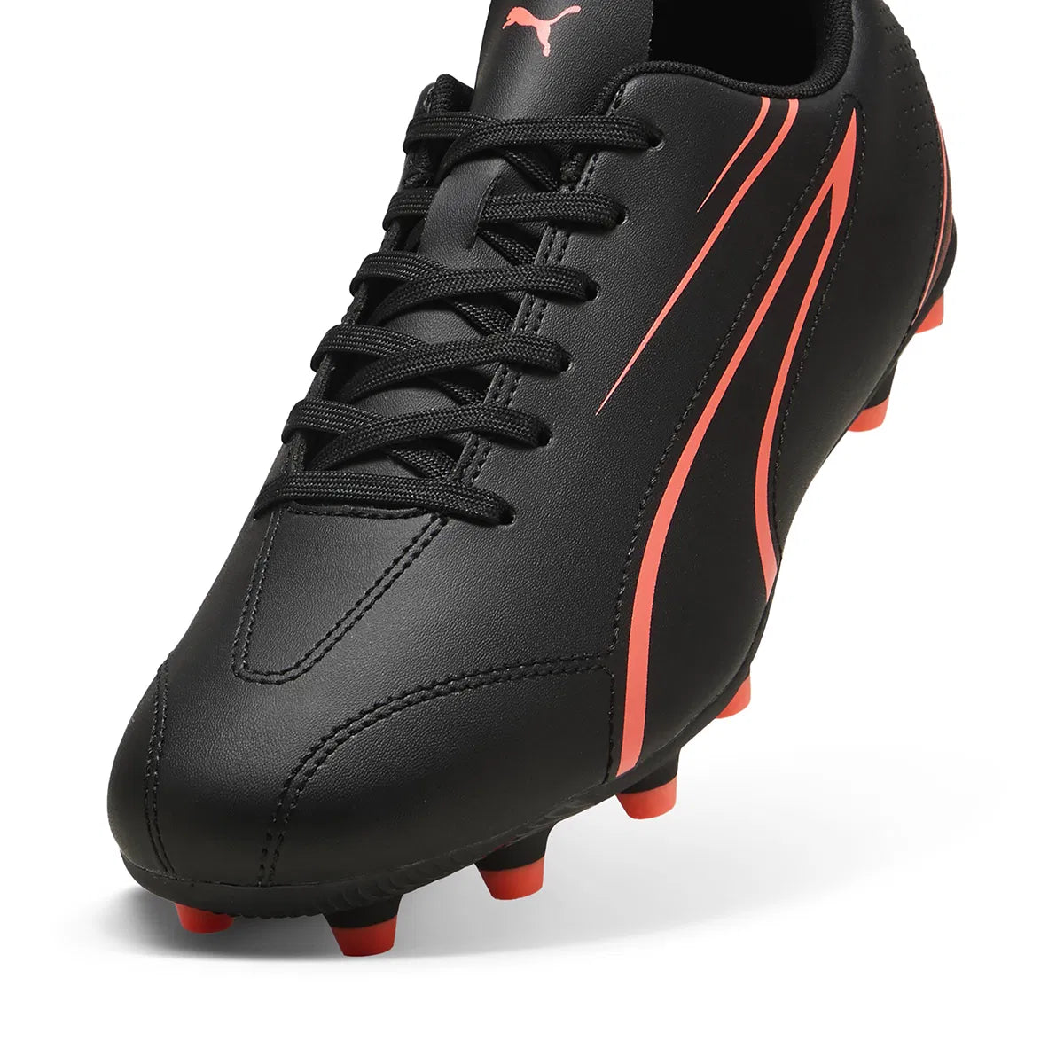 Puma Vıtorıa Fg/Ag Erkek Black-Glowing Red Krampon