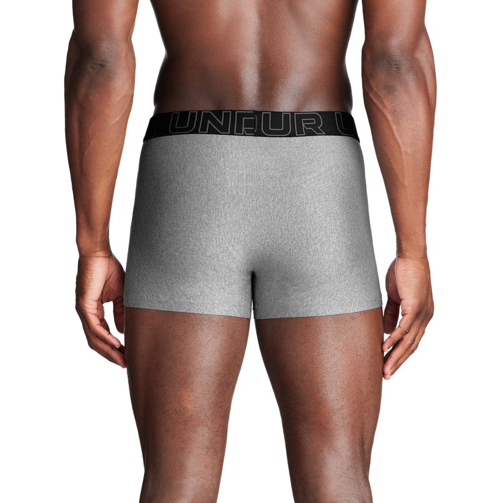 Under Armour Performance Tech 3 Pack Erkek Boxer - Gri