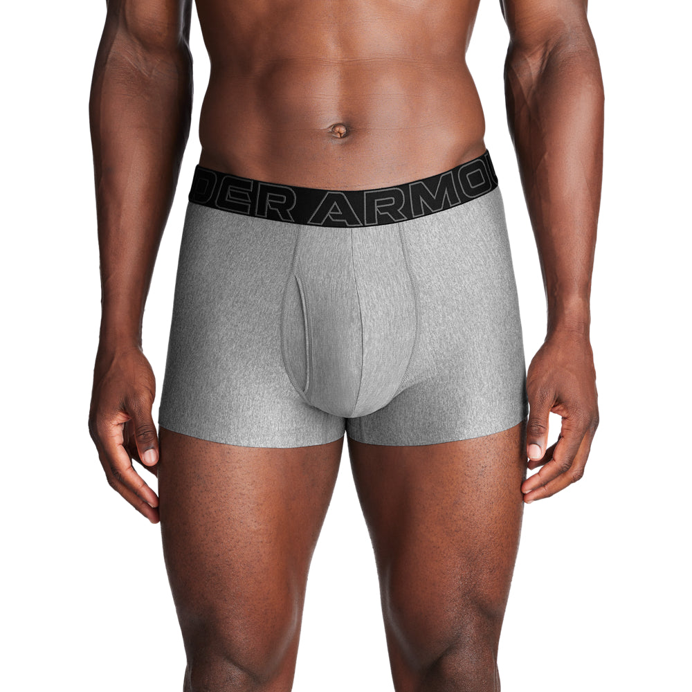 Under Armour Performance Tech 3 Pack Erkek Boxer - Gri