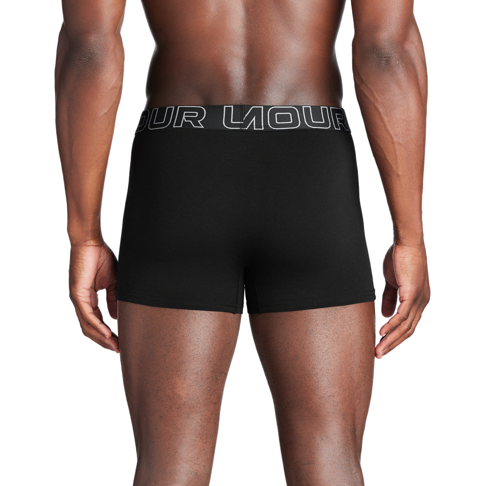 Under Armour Performance Cotton 3 Pack Erkek Boxer - Siyah