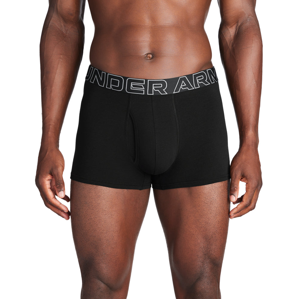 Under Armour Performance Cotton 3 Pack Erkek Boxer - Siyah