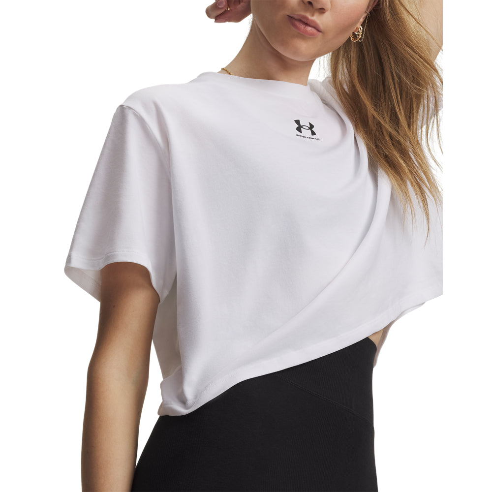 Under Armour Rival Boxy Kadın Tişört - Beyaz