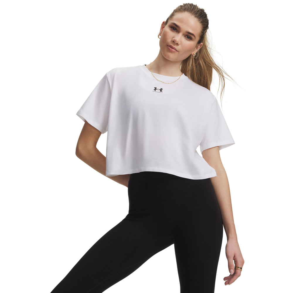 Under Armour Rival Boxy Kadın Tişört - Beyaz