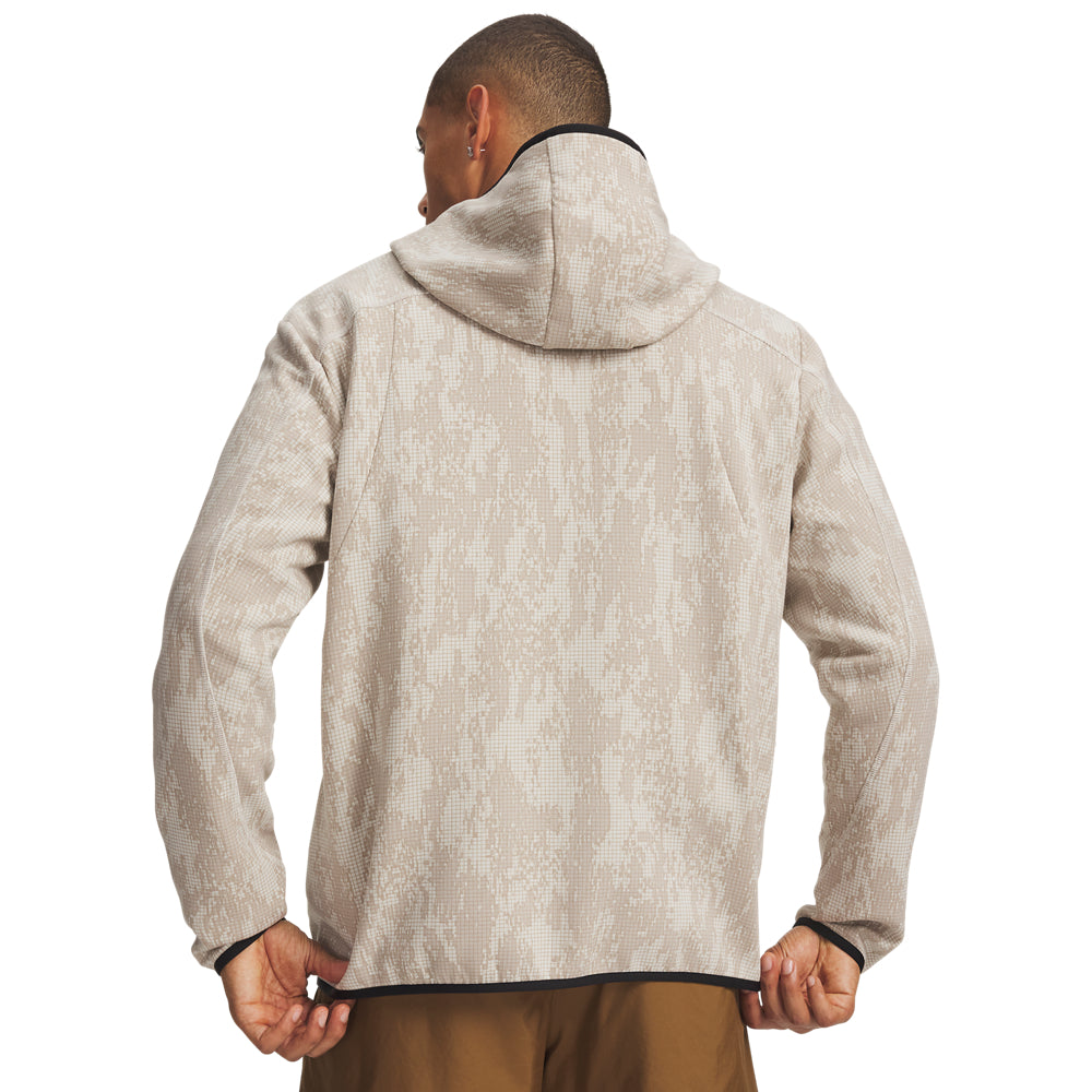 Under Armour Unstoppable Fleece Full Zip Erkek Rüzgarlık - Beyaz-Krem