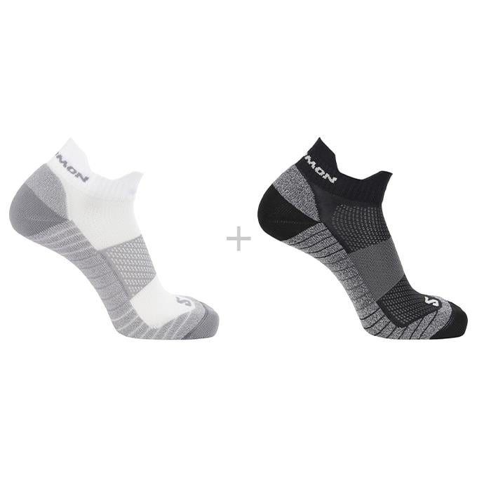 Salomon Aero Ankle 2-Pack Unisex Black-Whıte Çorap