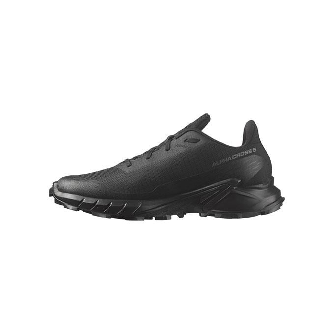 Salomon Alphacross 5 Erkek Black/Black/Ebony Koşu - Yürüyüş Ayakkabısı