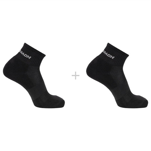 Salomon Evasion Ankle 2-Pack Unisex Yarım Bilek Çorap - Siyah-Siyah