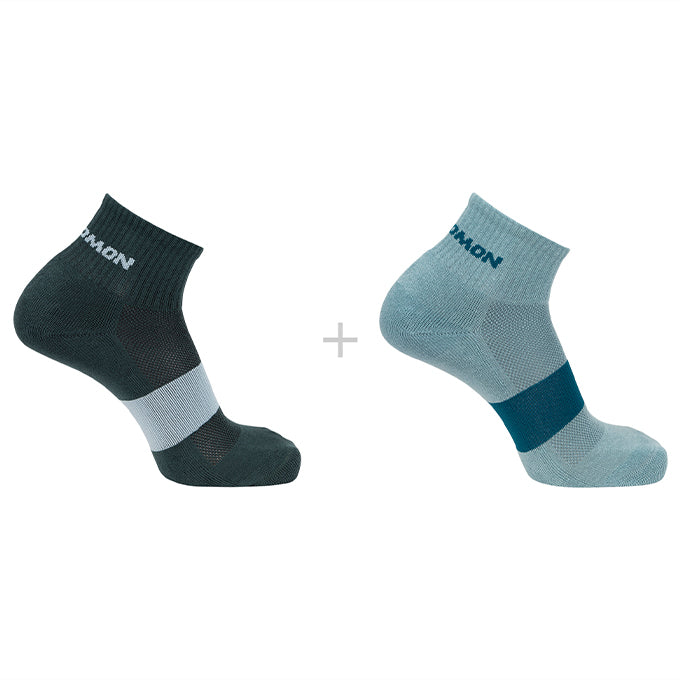 Salomon Evasıon Ankle 2-Pack Unisex Stone Blue-Atlantıc Çorap