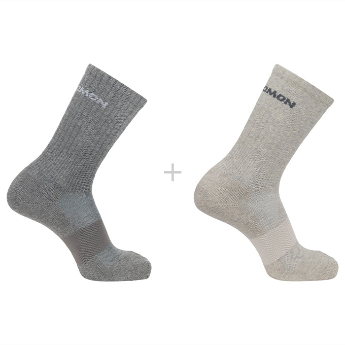 Salomon Evasıon Crew 2-Pack Unisex Light Grey-Heather Çorap