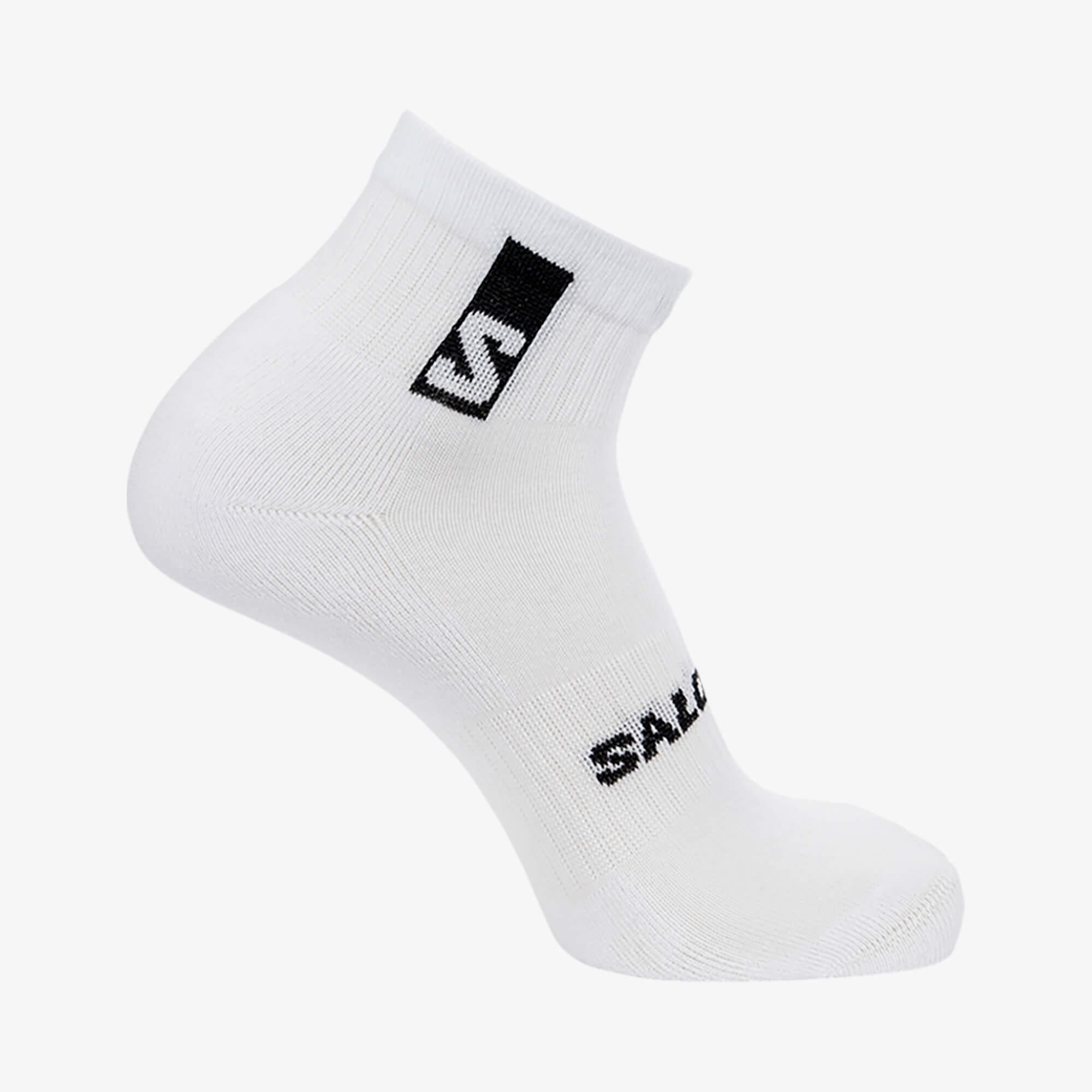 Salomon Everyday Ankle 3-Pack Unisex Yarım Bilek Çorap - Beyaz-Siyah