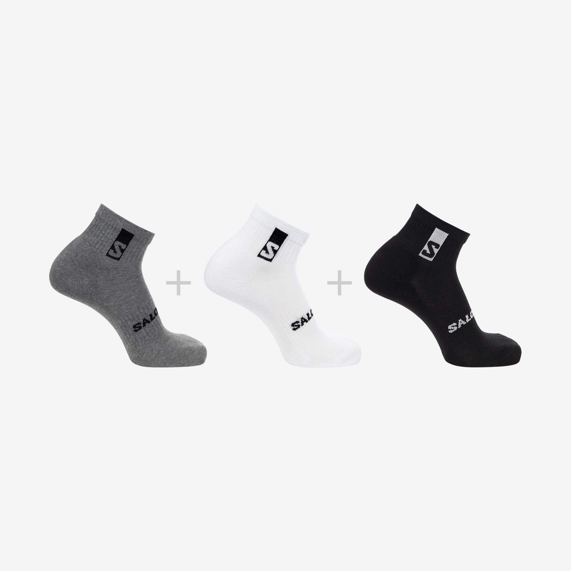 Salomon Everyday Ankle 3-Pack Unisex Yarım Bilek Çorap - Çok Renkli-Çok Renkli