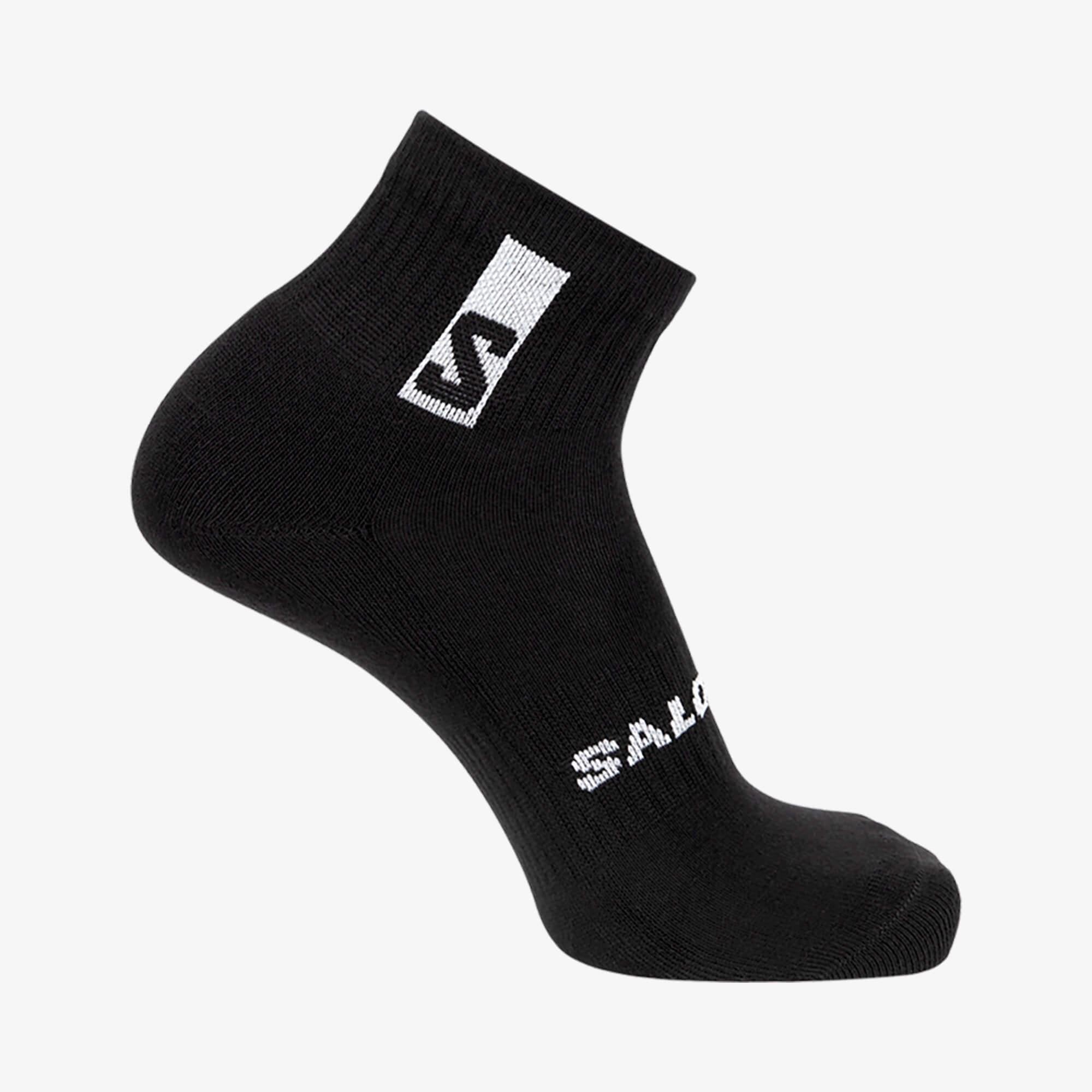 Salomon Everyday Ankle 3-Pack Unisex Yarım Bilek Çorap - Siyah-Beyaz