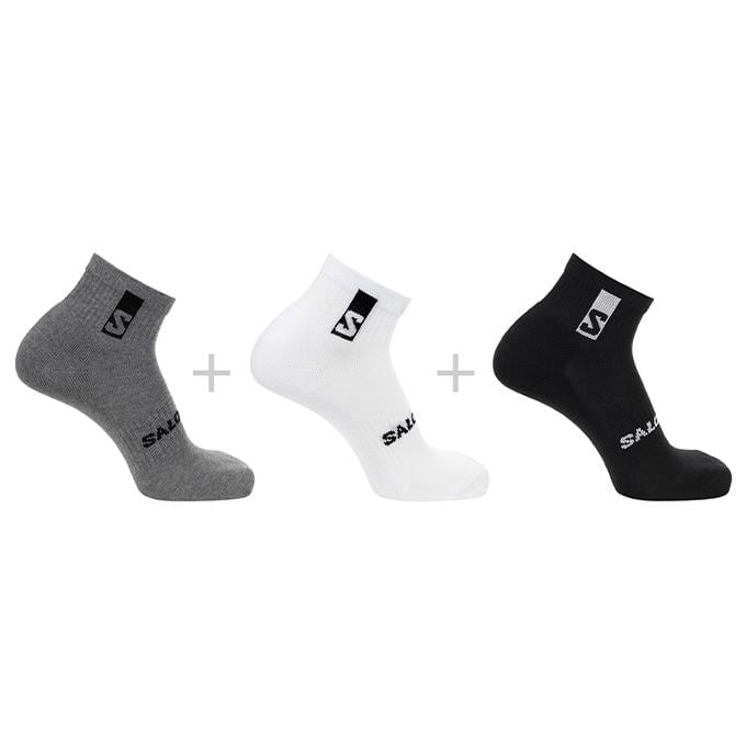 Salomon Everyday Ankle 3-Pack Unisex Black-Whıte-Med Grey Çorap