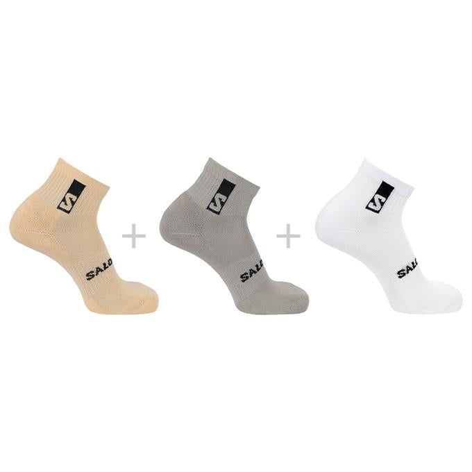 Salomon Everyday Ankle 3-Pack Unisex Vanilla Ice-Metal Çorap