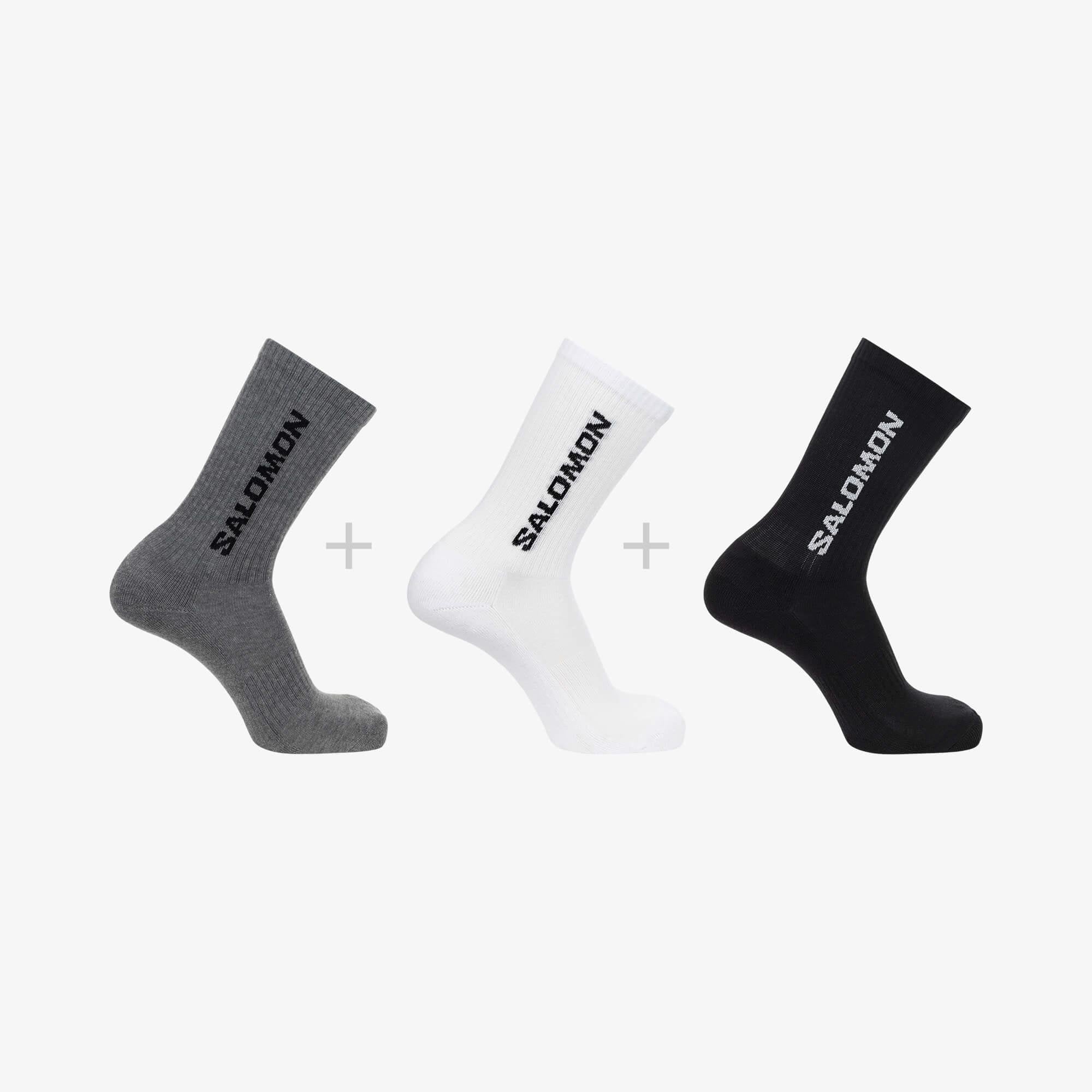 Salomon Everyday Crew 3-Pack Unisex Uzun Çorap - Çok Renkli-Çok Renkli