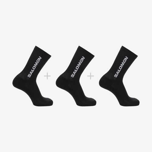 Salomon Everyday Crew 3-Pack Unisex Uzun Çorap - Siyah-Beyaz