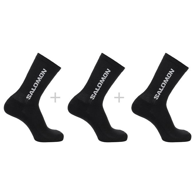 Salomon Everyday Crew 3-Pack Unisex Black-Black-Black Çorap