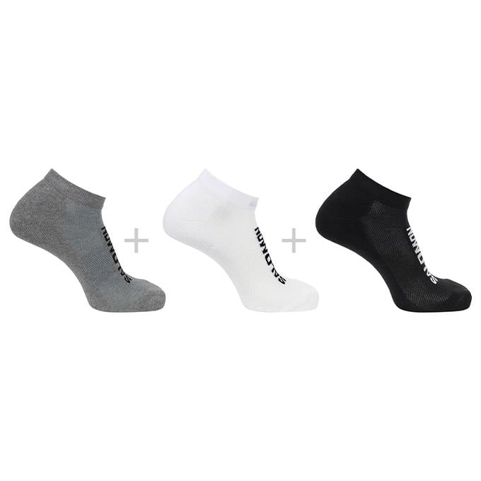 Salomon Everyday Low 3-Pack Unisex Black-Whıte-Med Grey Çorap