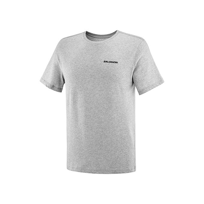 Salomon Graphıc Perf Ss M Erkek Heather Grey T-Shirt
