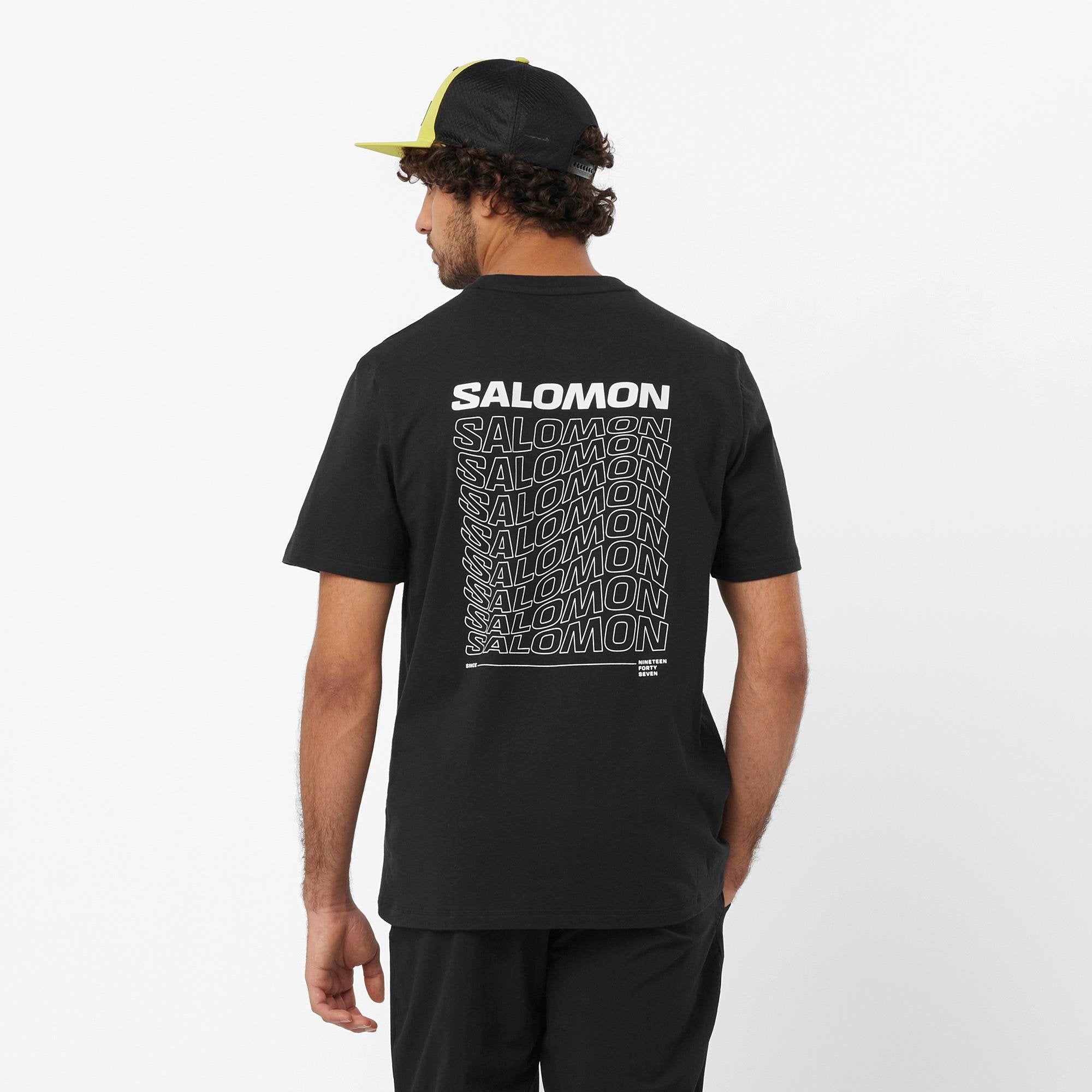 Salomon Graphic Performance Erkek T-Shirt - Siyah