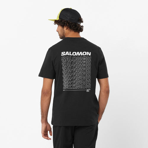 Salomon Graphic Performance Erkek T-Shirt - Siyah