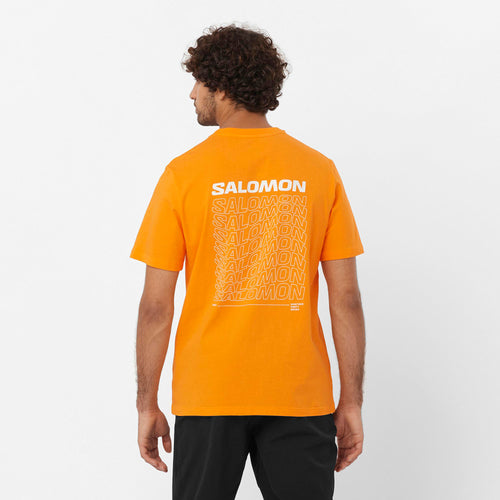 Salomon Graphic Performance Erkek T-Shirt - Turuncu
