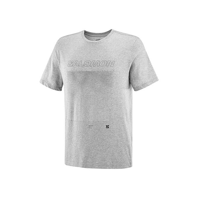 Salomon Graphıc Ss M Erkek Heather Grey T-Shirt