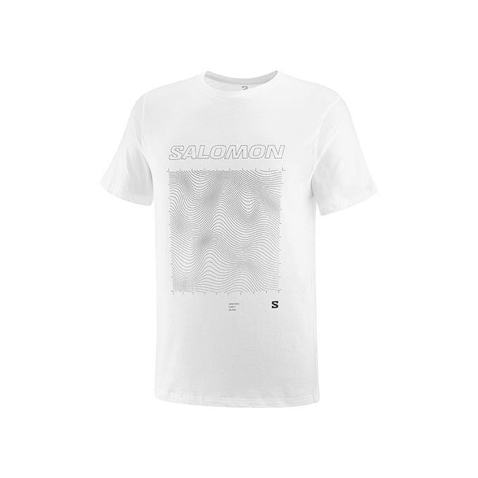 Salomon Graphıc Ss M Erkek Whıte// T-Shirt