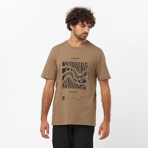 Salomon Running Graphic Erkek T-Shirt - Kahverengi