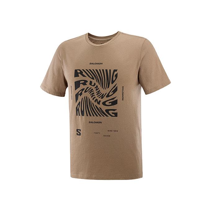 Salomon Runnıng Graphıc Ss M Erkek Shıtake T-Shirt