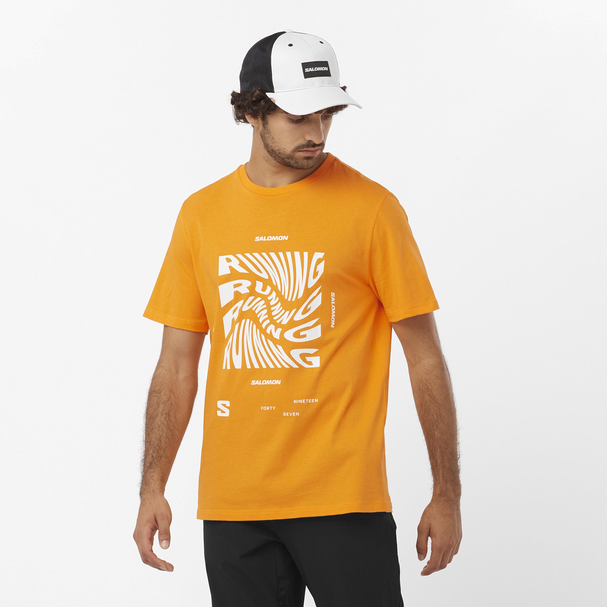 Salomon Running Graphic Erkek T-Shirt - Turuncu