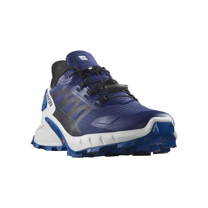 Salomon Supercross 4 Erkek Blue Print/Black/Lapis Blue Koşu - Yürüyüş Ayakkabısı