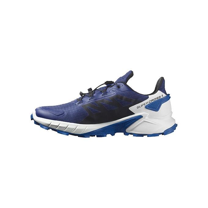 Salomon Supercross 4 Erkek Blue Print/Black/Lapis Blue Koşu - Yürüyüş Ayakkabısı