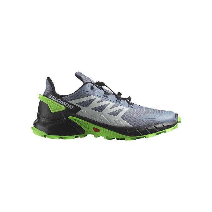 Salomon Supercross 4 Erkek Flint Stone/Black/Green Gecko Koşu - Yürüyüş Ayakkabısı
