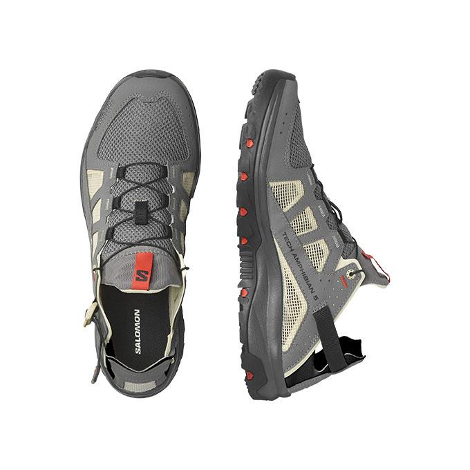 Salomon Techamphıbıan 5 Erkek Pewter/Moth/Fiery Red Su Ayakkabısı