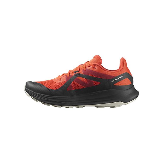Salomon Ultra Flow Erkek Cherry Tomato/Black/Almond Milk Koşu - Yürüyüş Ayakkabısı