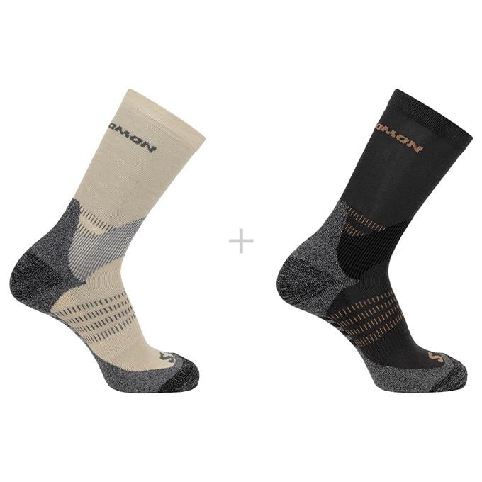 Salomon X Ultra Access Crew 2-Pack Unisex Ebony-Raıny Day Çorap