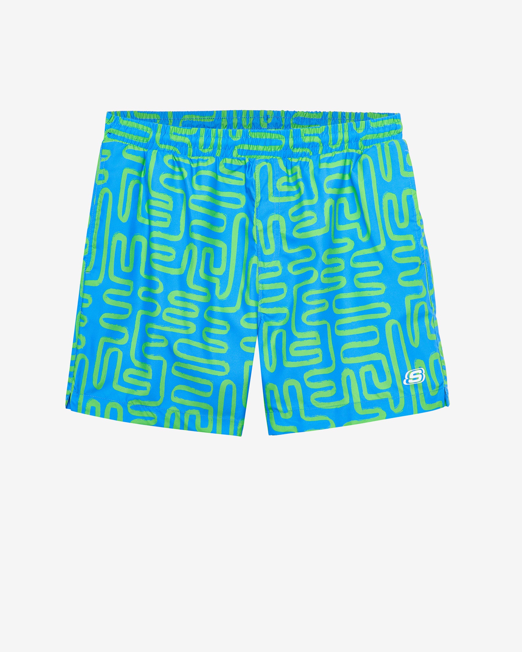 Skechers 5 Inch Allover Print Mavi Erkek Şort