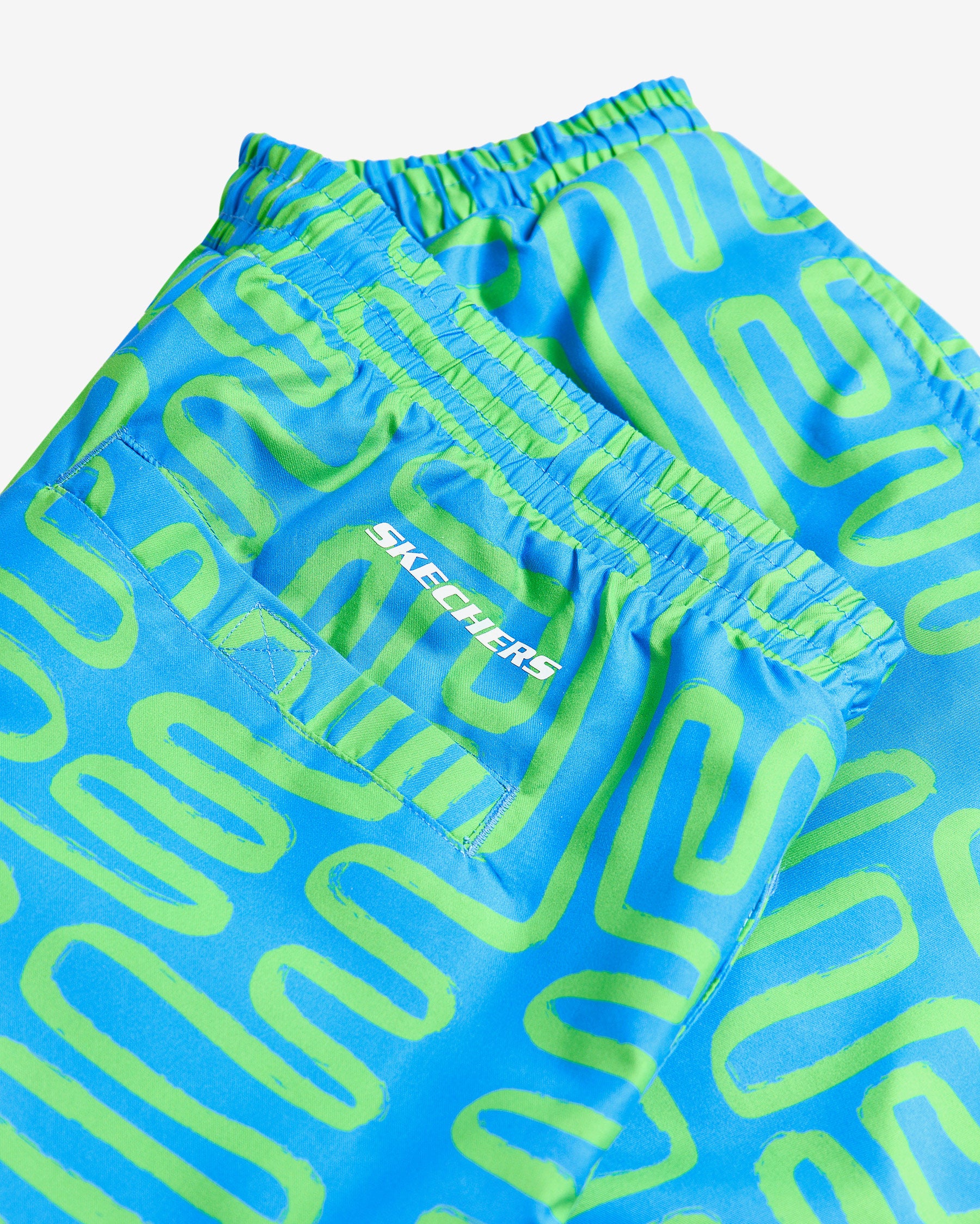 Skechers 5 Inch Allover Print Mavi Erkek Şort