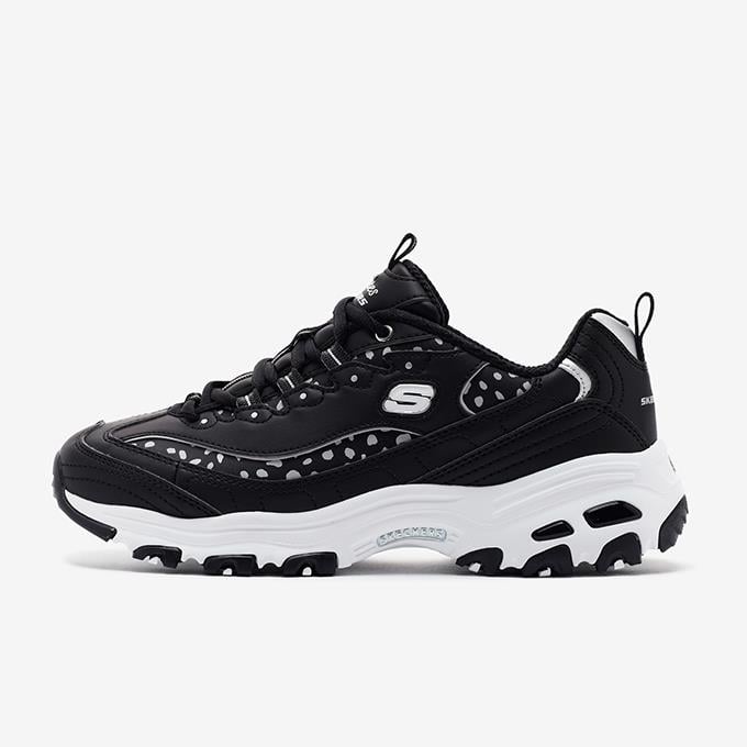 Skechers D'Lites - Wildcats Kadın Siyah/Gümüş Sneaker