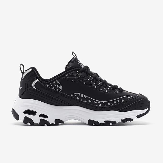 Skechers D'Lites - Wildcats Kadın Siyah/Gümüş Sneaker
