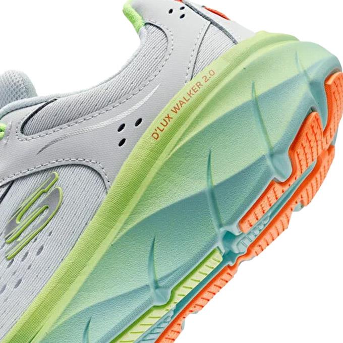 Skechers D'Lux Walker 2.0 - Neon Sites Kadın Beyaz/Çoklu Koşu - Yürüyüş Ayakkabısı