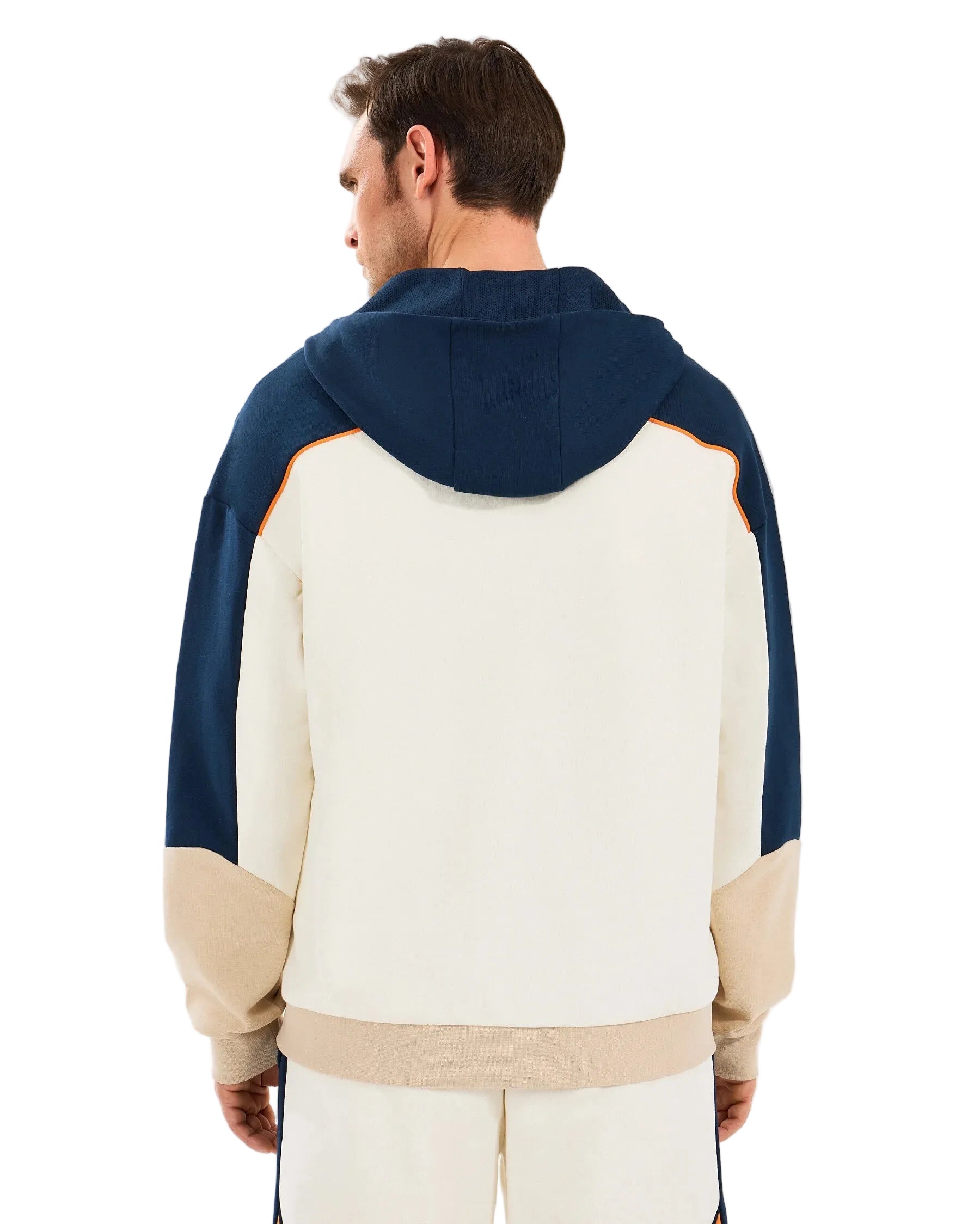 Skechers Diagonal LW Fleece Fullzip Hoodie Erkek Sweatshirt - Beyaz