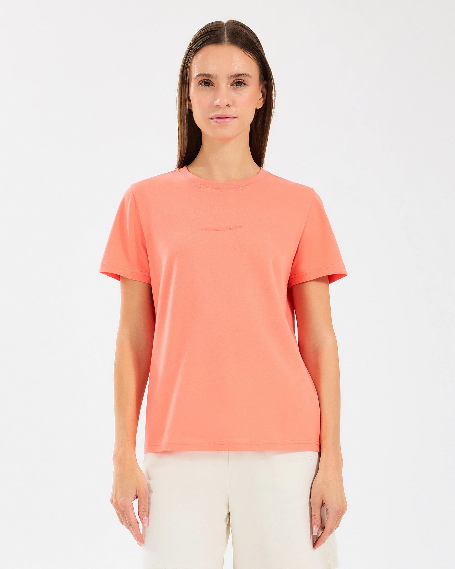 Skechers  Essential Crewneck Turuncu Kadın T-Shirt