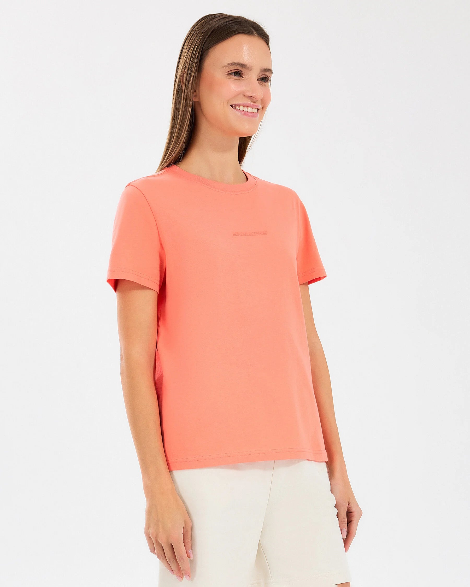 Skechers  Essential Crewneck Turuncu Kadın T-Shirt
