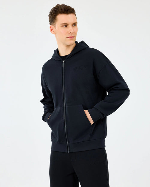 Skechers Essential Full Zip Hoodie Erkek Sweatshirt - Siyah