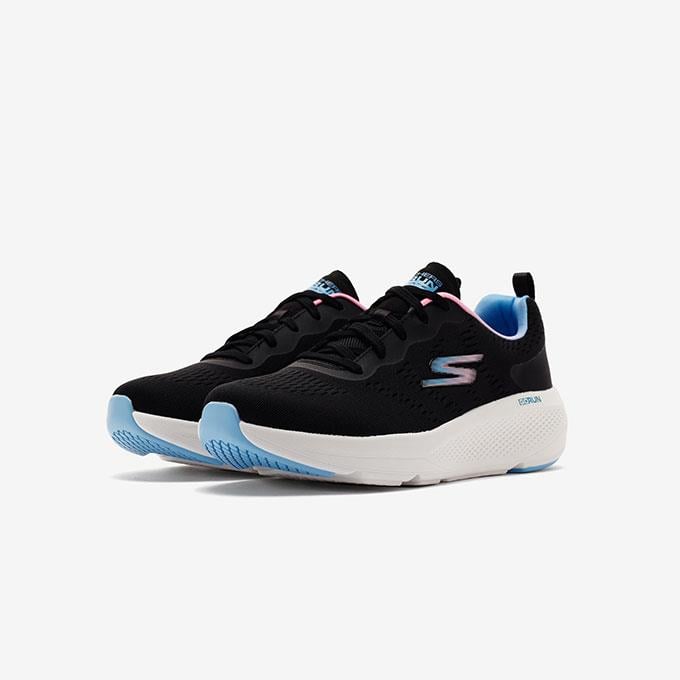 Skechers Go Run Elevate - Double Time Kadın Siyah/Çoklu Koşu - Yürüyüş Ayakkabısı