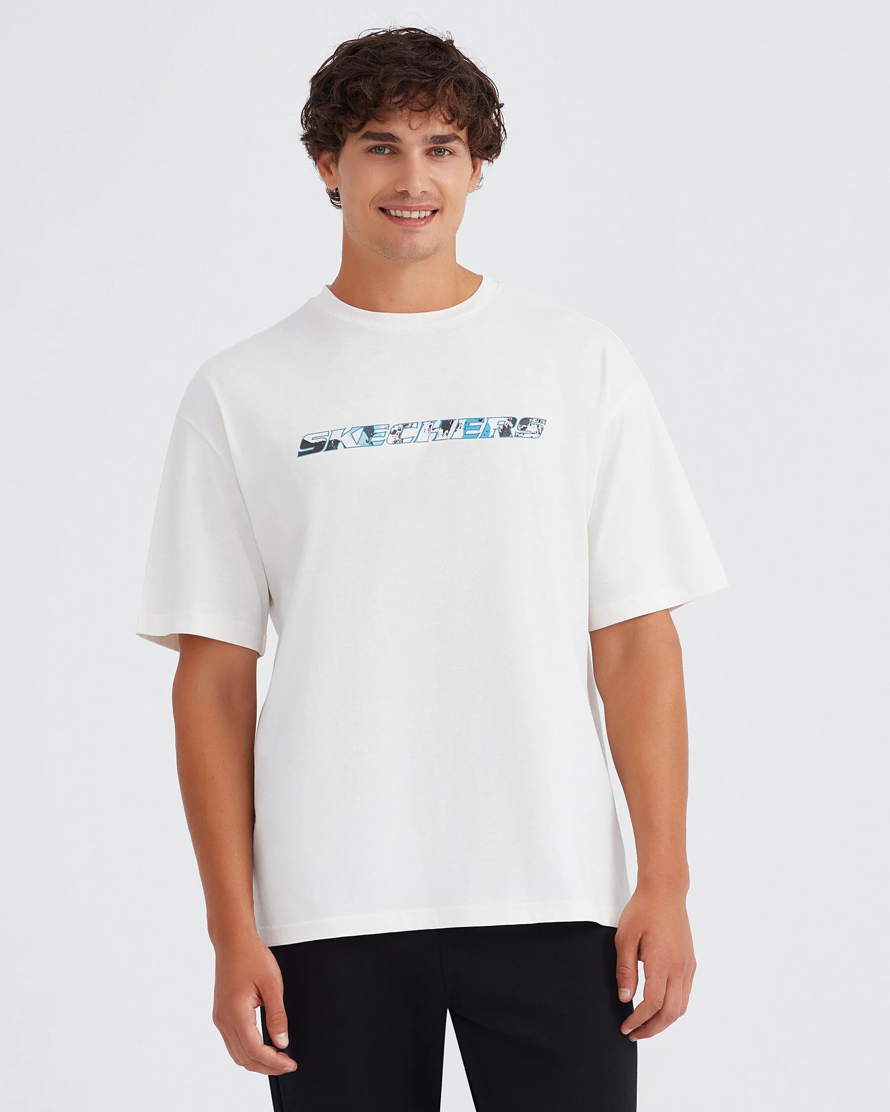 Skechers  Graphic  Beyaz Erkek T-Shirt